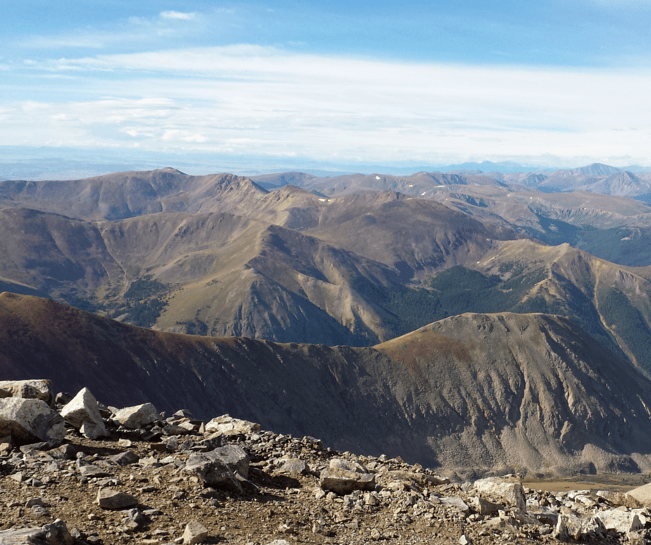 The view from the top of Torreys Peak