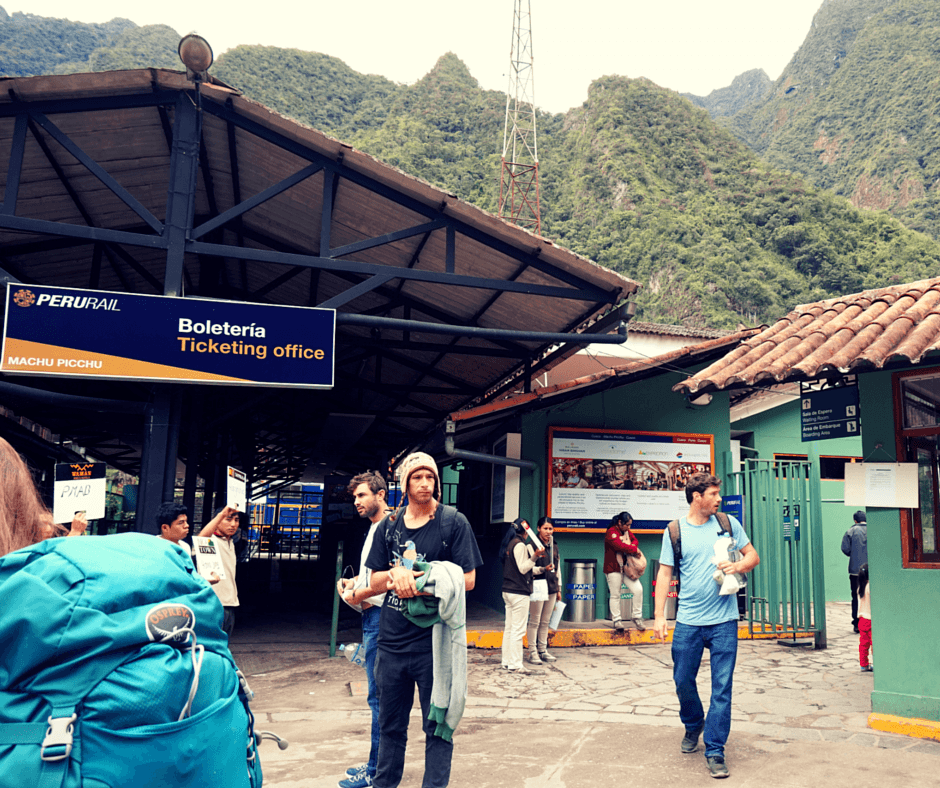 The Peru Rail train station in Machu Picchu