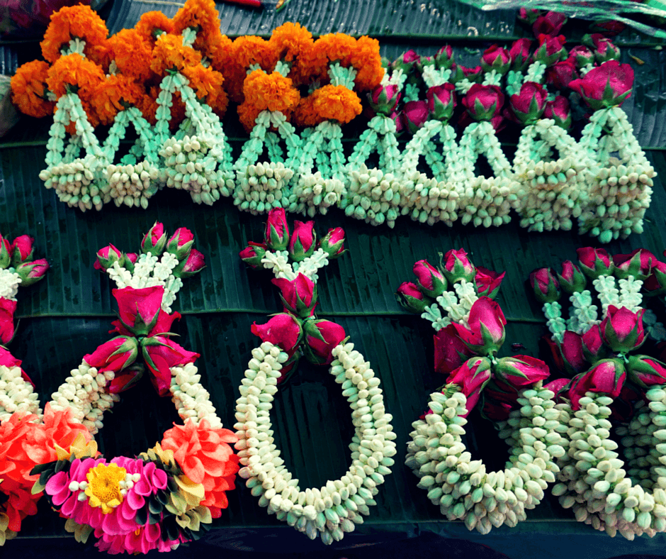 Flowers at Pak Khlong Talat in Bangkok
