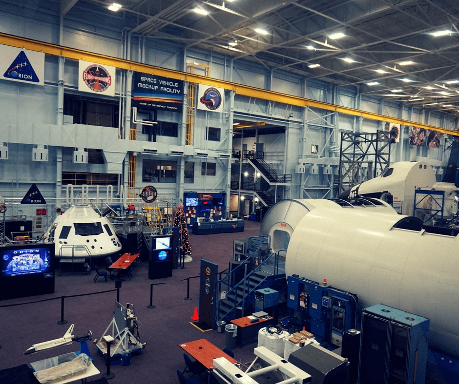 Inside Building 9 of Space Center Houston