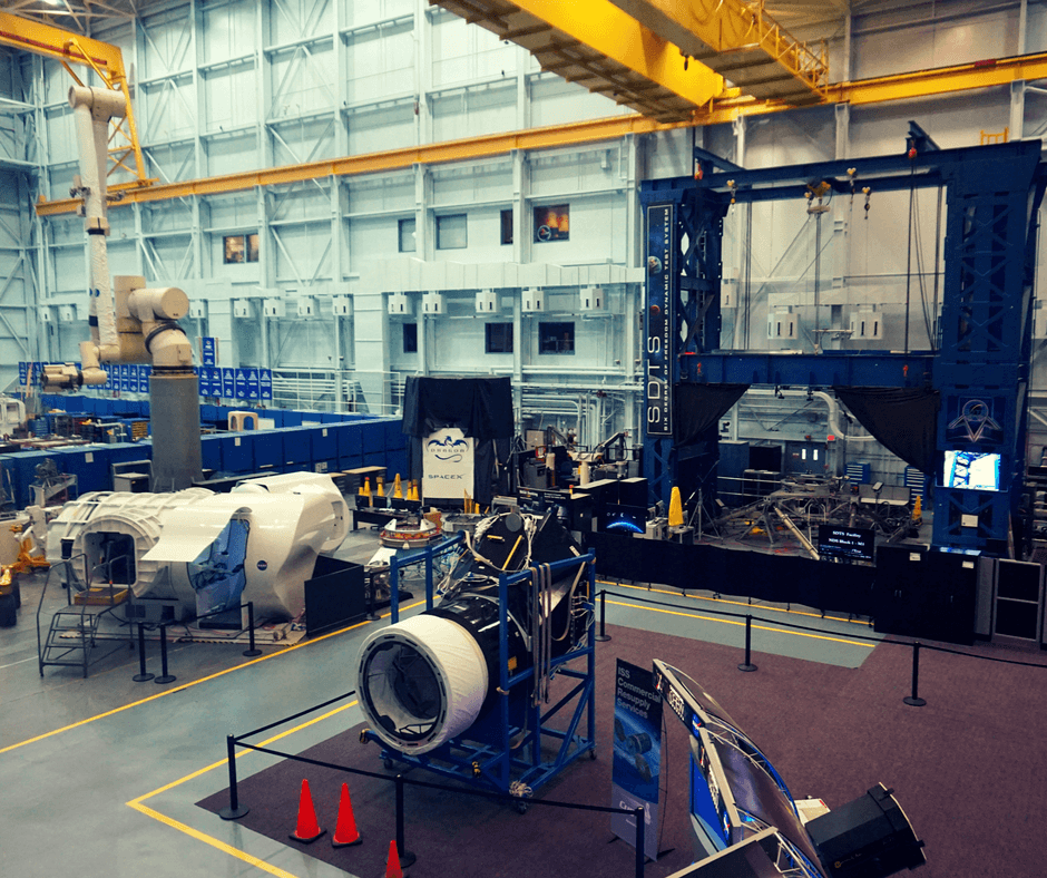 Inside Building 9 of Space Center Houston