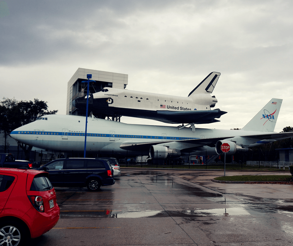 The aircraft of Independence Plaza at Space Center Houston