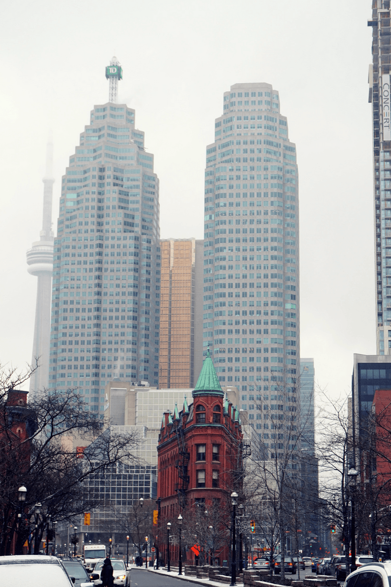 Gooderham Building, CN Tower architecture Toronto