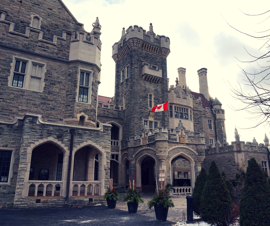 outside of Casa Loma in Toronto