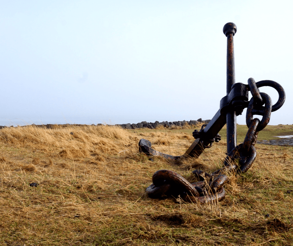 old anchor by Grotta Lighthouse