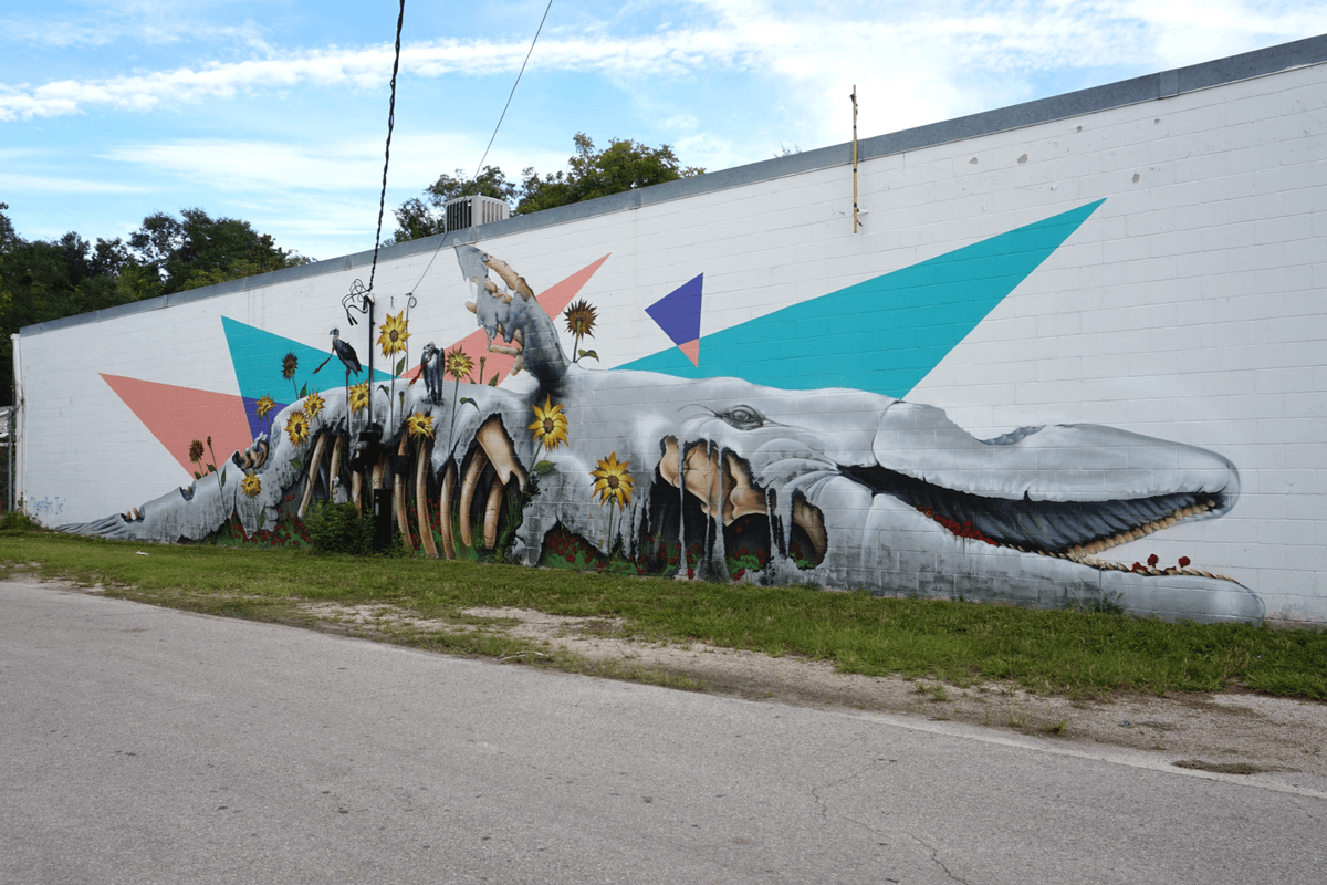 whale mural in Gainesville