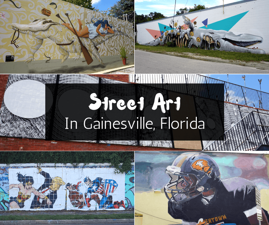 Gainesville, Florida has a growing urban art scene, with new street art and murals popping up all around the city.