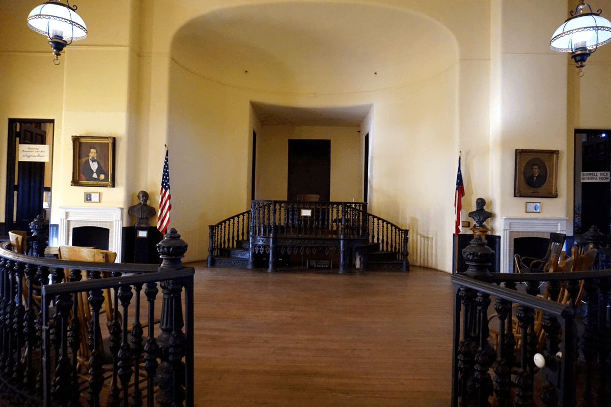 Inside the old court house in Vicksburg
