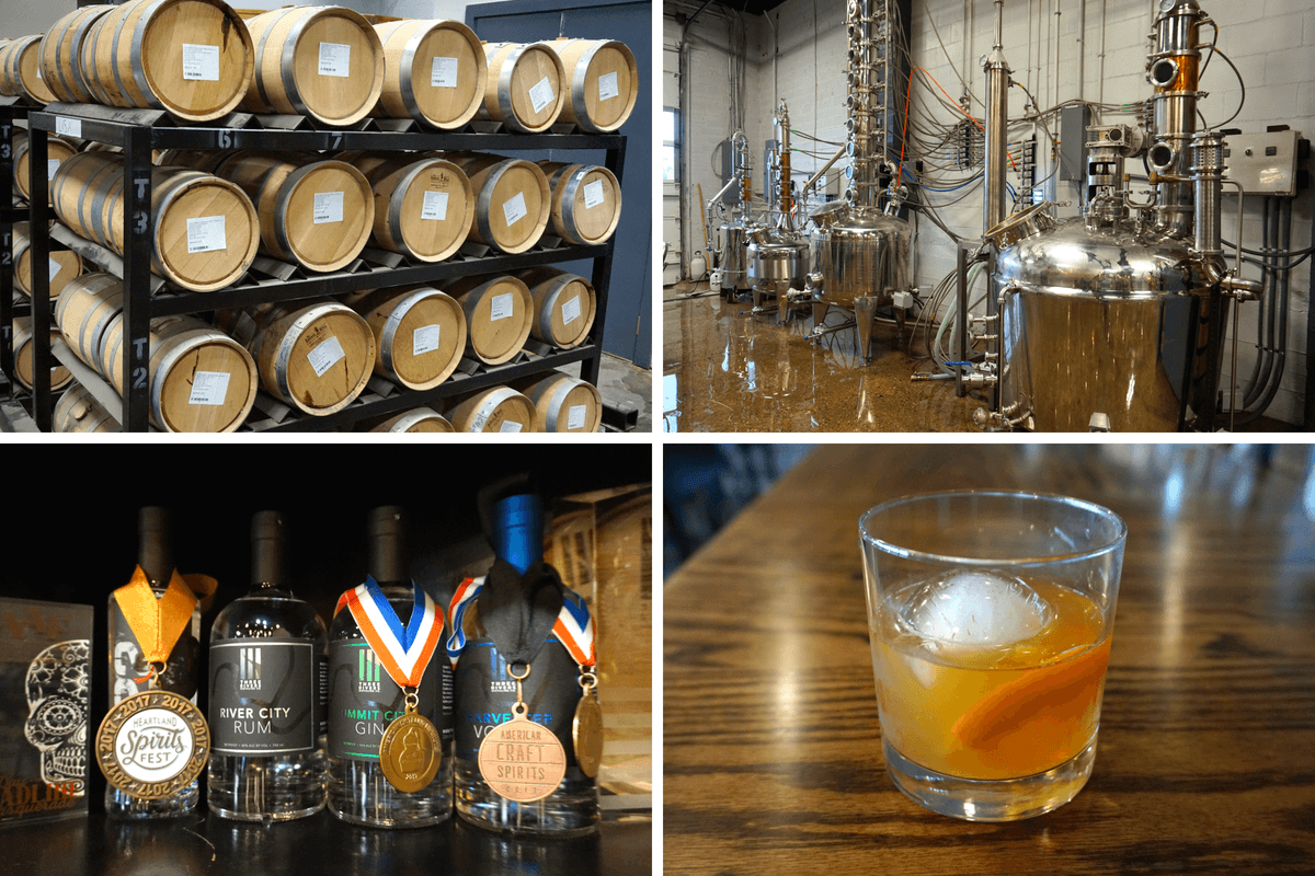 Three Rivers Distilling Co. is one of the most fun things to do in Fort Wayne for adults