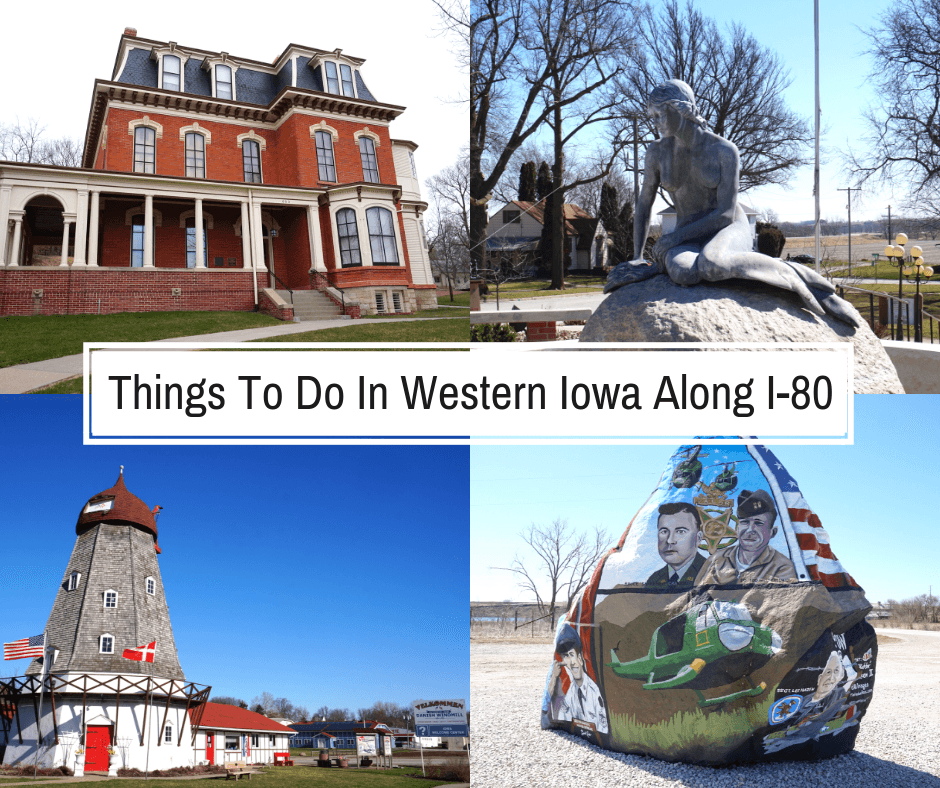 Click to see the top things to do in Western Iowa along I-80. You'll find historic homes, a Danish windmill, and even patriotic boulders!
