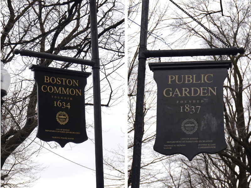 Take a quick stroll through the Boston Commons and Public Gardens on your one day in Boston