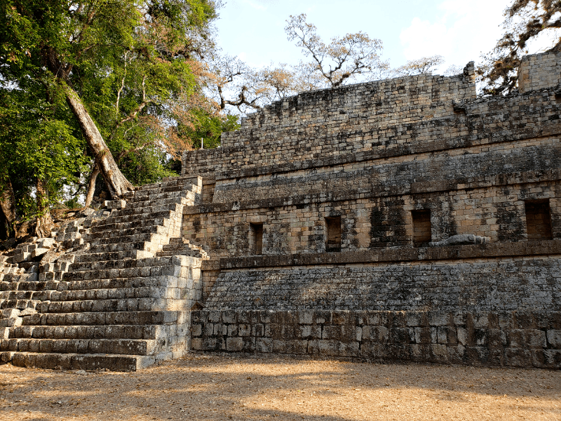 One of the many structures in the Copan Ruinas Archaeological park