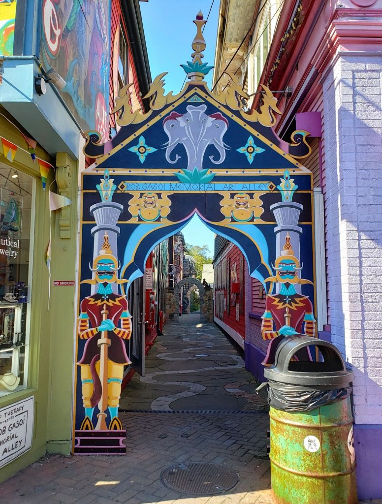 The entrance to Destination Alley in Provincetown