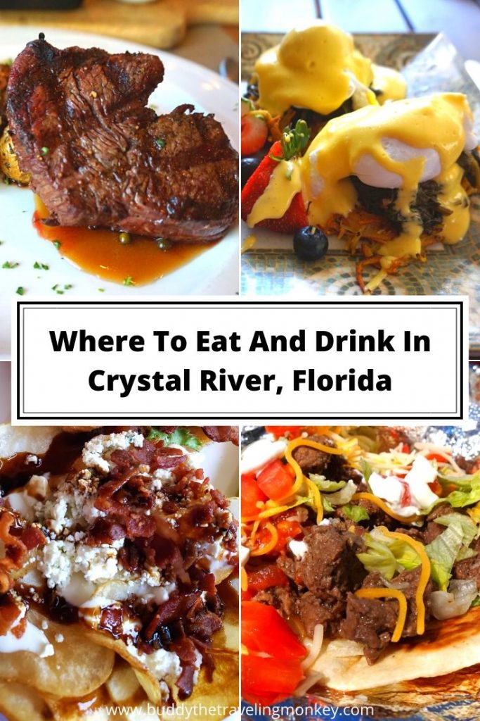 We list where to eat and drink in Crystal River, Florida. Everything from steaks and tacos to gluten-free eggs benedicts!