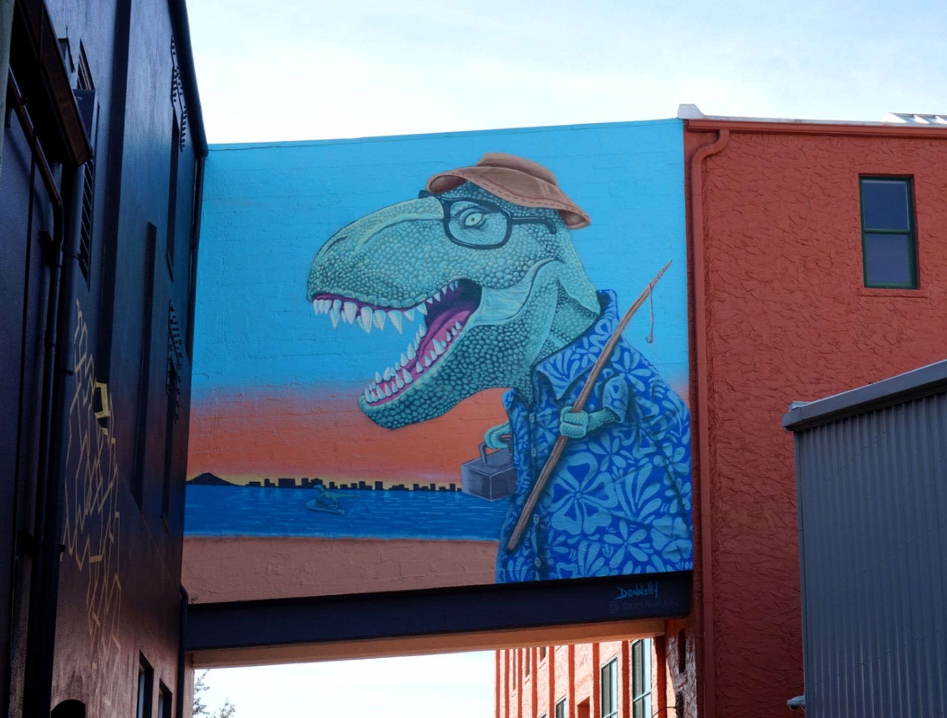 Street Art In St Petersburg, Florida Buddy The Traveling Monkey