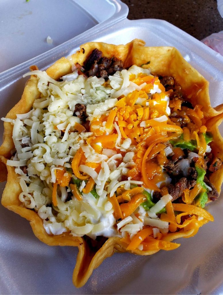 Carne Asada Bowl from El Indio, one of the best restaurants in Gainesville, Florida