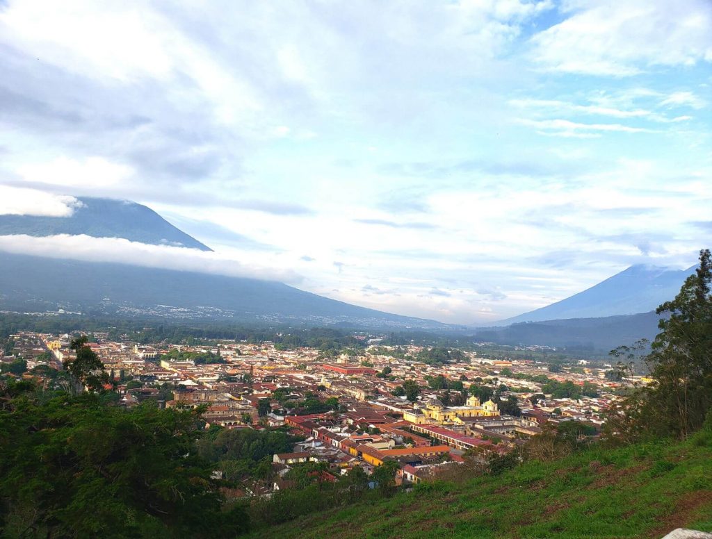 Views of Antigua from the top of Cerro De La Cruz