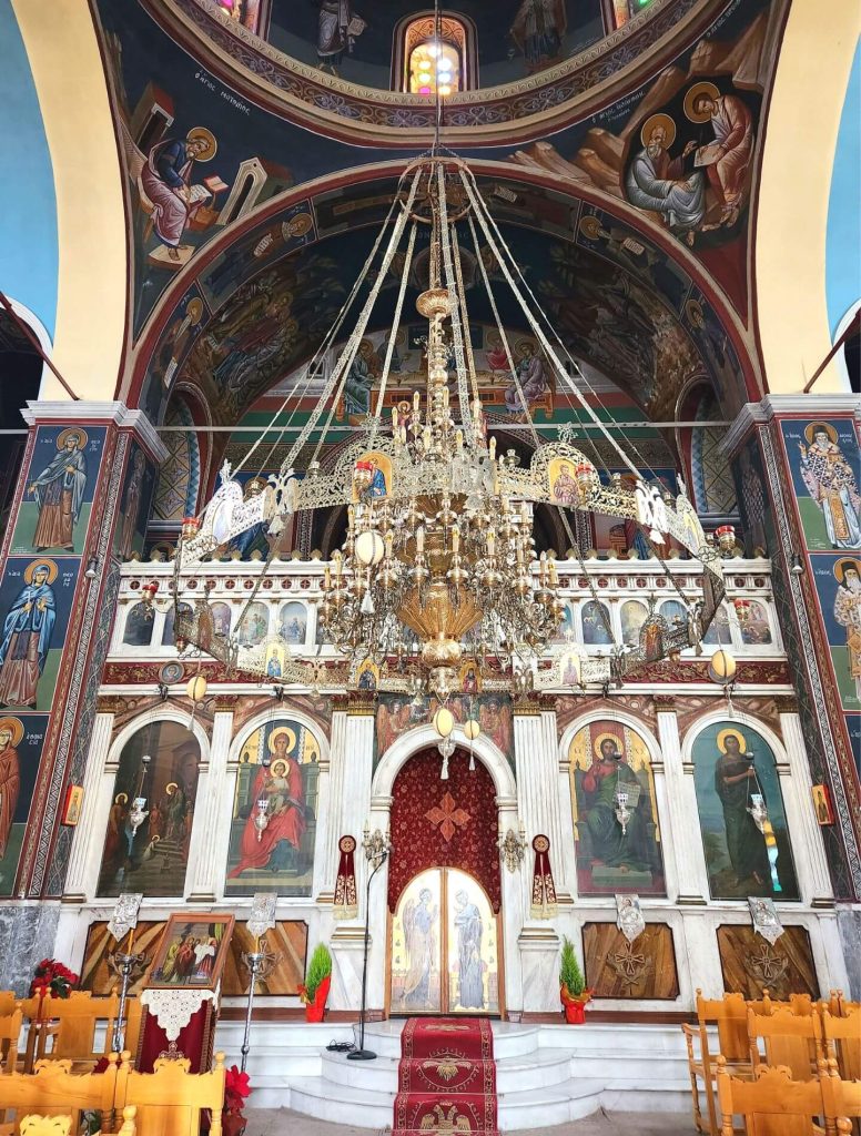 Inside the Church of Isodia Theotokou in Aegina