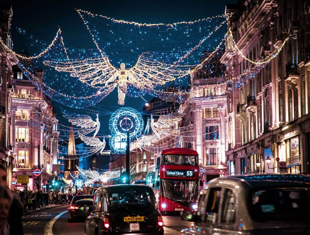 Oxford Street lights during London in Winter
